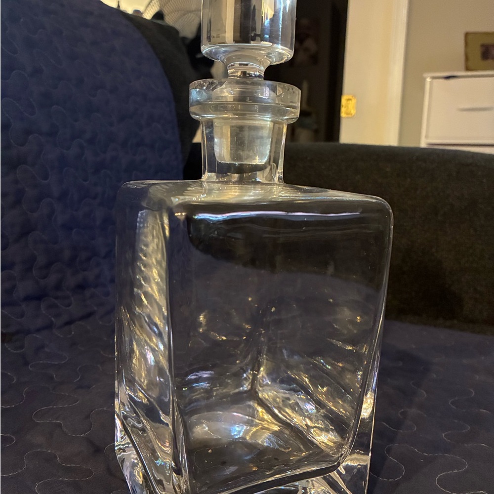 Vintage mid century crystal whiskey decanter